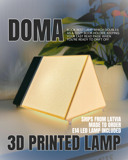 Book Rest Lamp "DOMA" – 3D printed reading light