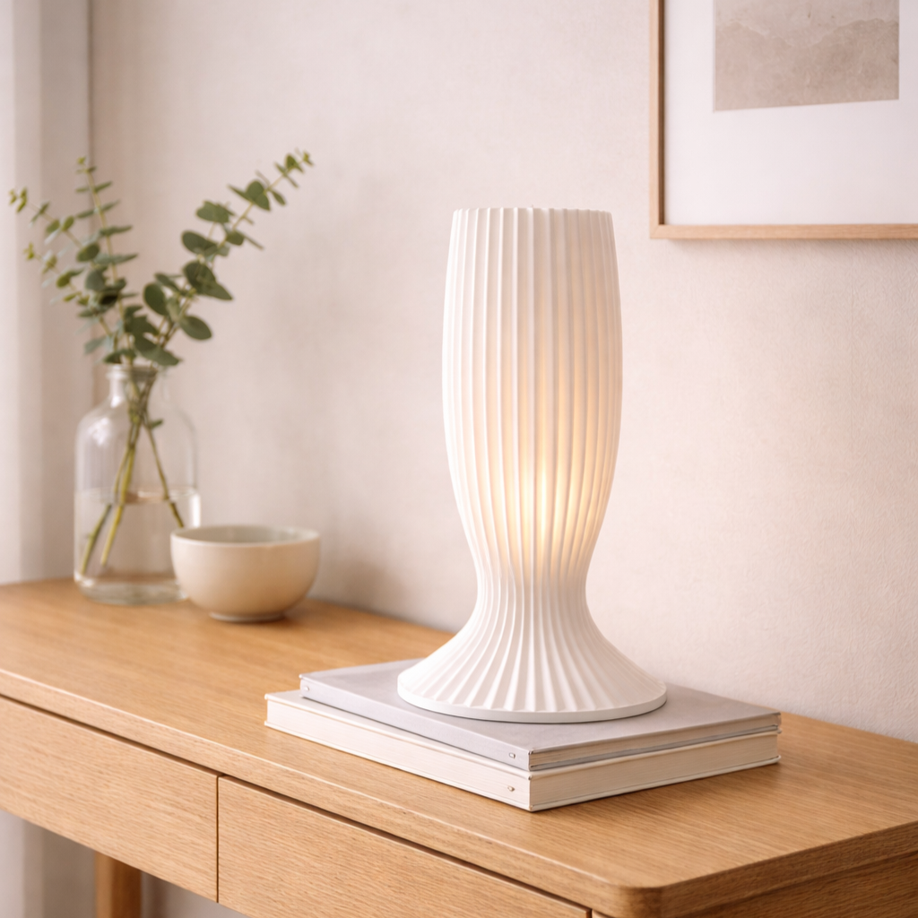 Nighstand lamp "TAURE" – modern 3D printed nightstand with warm light