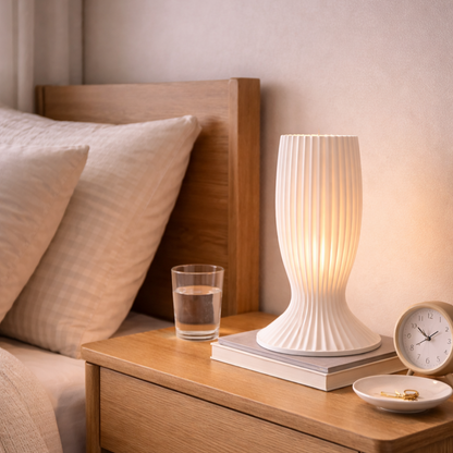 Nighstand lamp "TAURE" – modern 3D printed nightstand with warm light