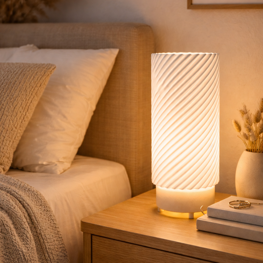 Bedside Lamp "VILNIS" - Baltic Sea inspired 3D printed nightstand light