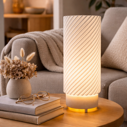 Bedside Lamp "VILNIS" - Baltic Sea inspired 3D printed nightstand light